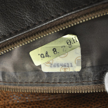 Chanel Caviar Shoulder Bag Cognac Brown 9 of 10