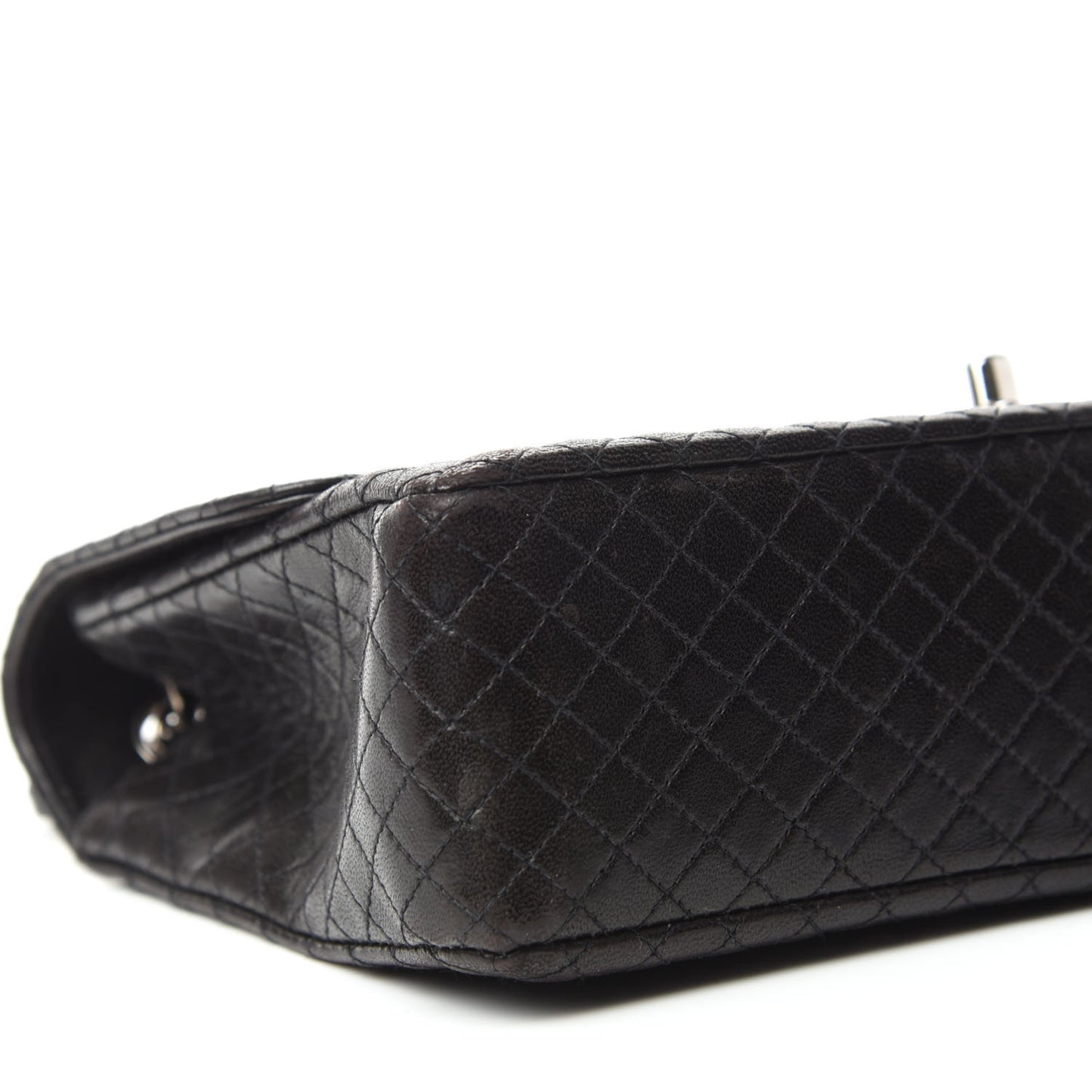 Lambskin Micro Quilted Medium Single Flap Black