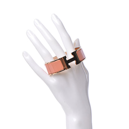 Hermes Enamel Wide Clic Clac H Bracelet GM Rose Saumon 2 of 6