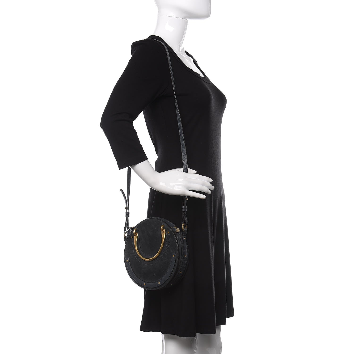 Chloe Goatskin Suede Small Pixie Bag Silver Blue 2 of 9