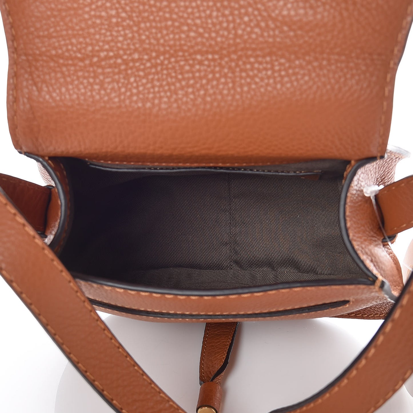 Calfskin Mini Marcie Round Crossbody Bag Tan