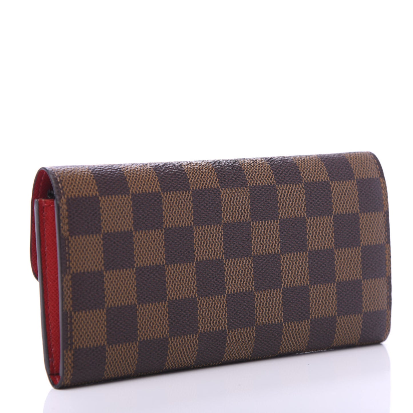 Damier Ebene Emilie Wallet Red