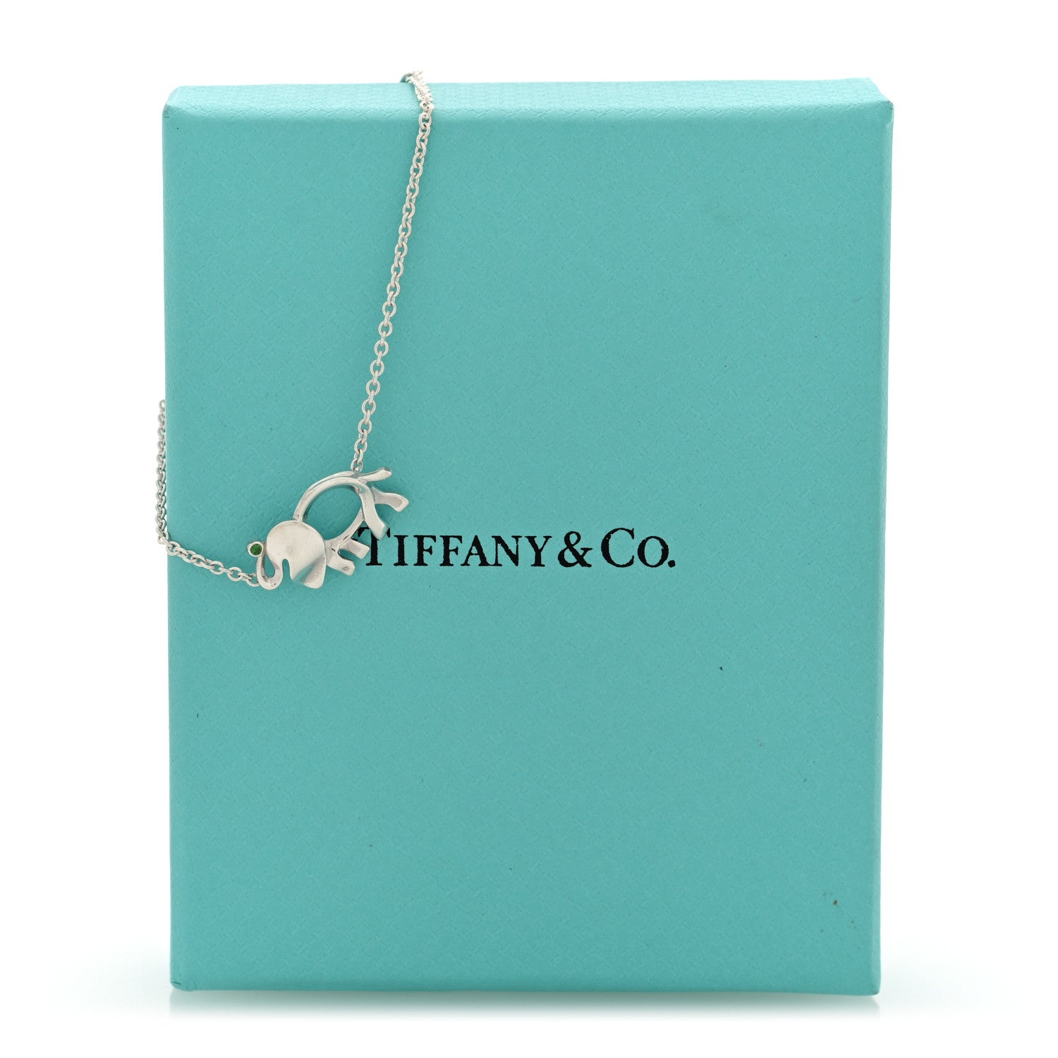 Tiffany Sterling Silver Tsavorite Save the Wild Elephant Bracelet 4 of 4