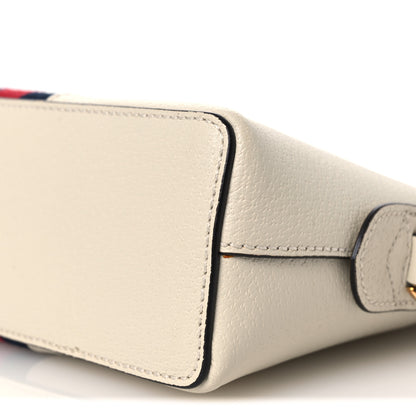 Gucci Textured Dollar Calfskin Web Small Ophidia Dome Shoulder Bag Mystic White 10 of 11
