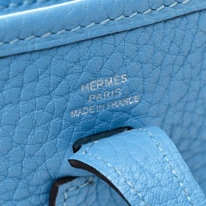 Hermes Taurillon Clemence Amazone Evelyne TPM Bleu Paradis Bleu Saphir 6 of 11