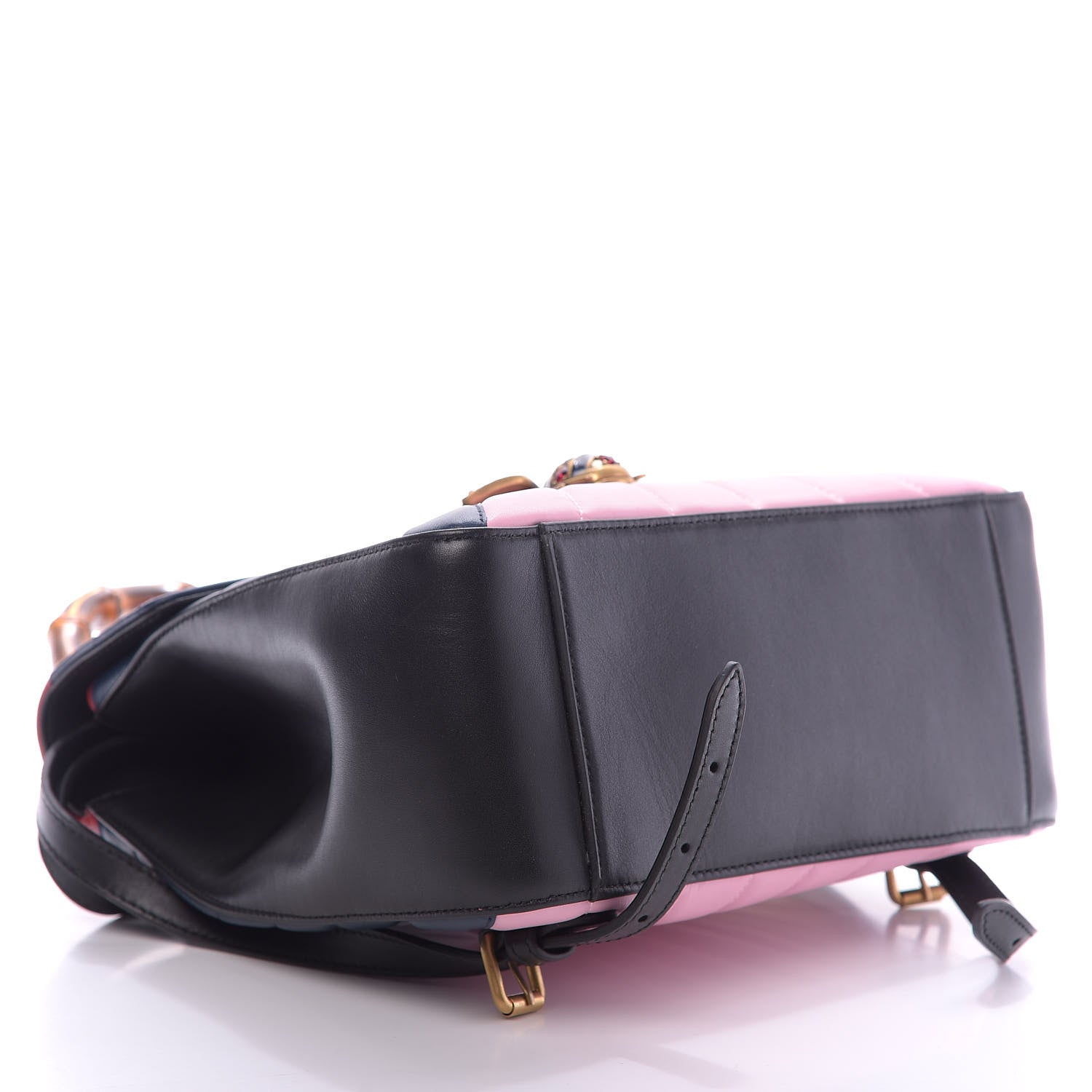 Gucci Calfskin Bamboo Trapuntata Queen Margaret Backpack Blue Agata Hibiscus Red Mystic White Sugar Pink 5 of 12