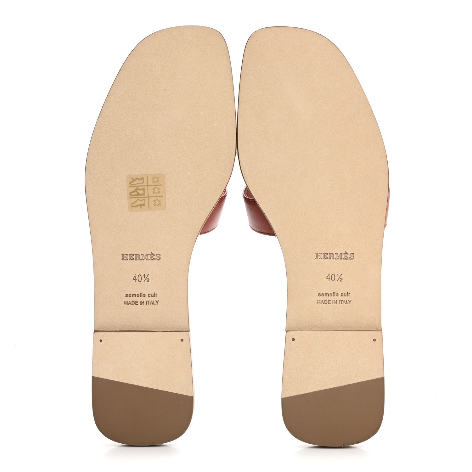 Hermes Box Calfskin Oran Sandals 39 Rouge Tomette 6 of 10