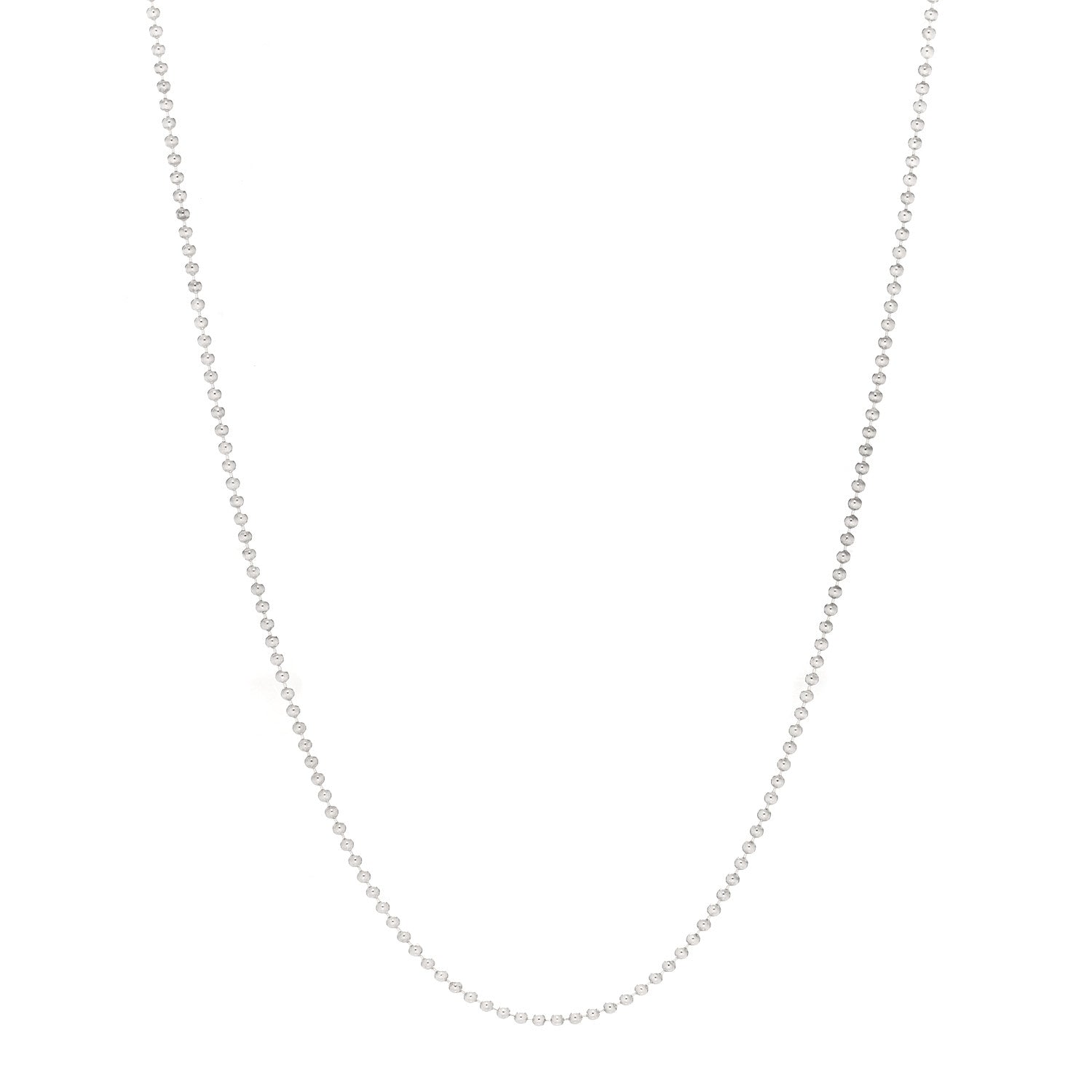 Tiffany Sterling Silver Bead Chain Necklace 30" 1 of 5