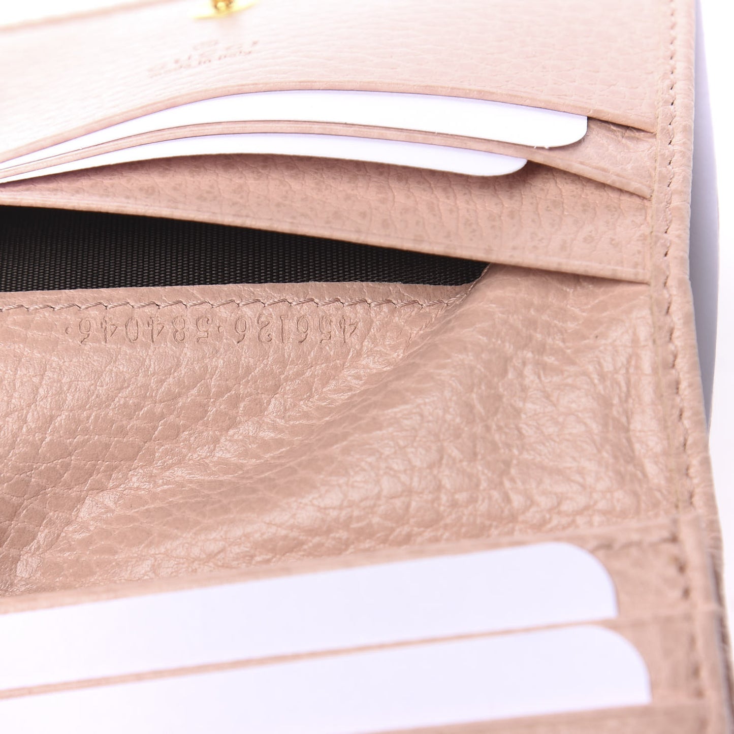 Dollar Calfskin GG Marmont Card Case Perfect Pink