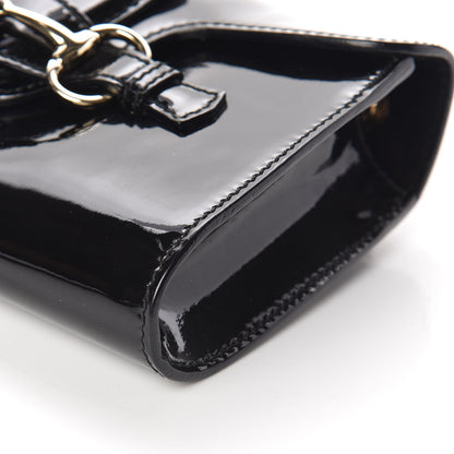 Gucci Patent Small Emily Chain Shoulder Bag Black 9 of 10