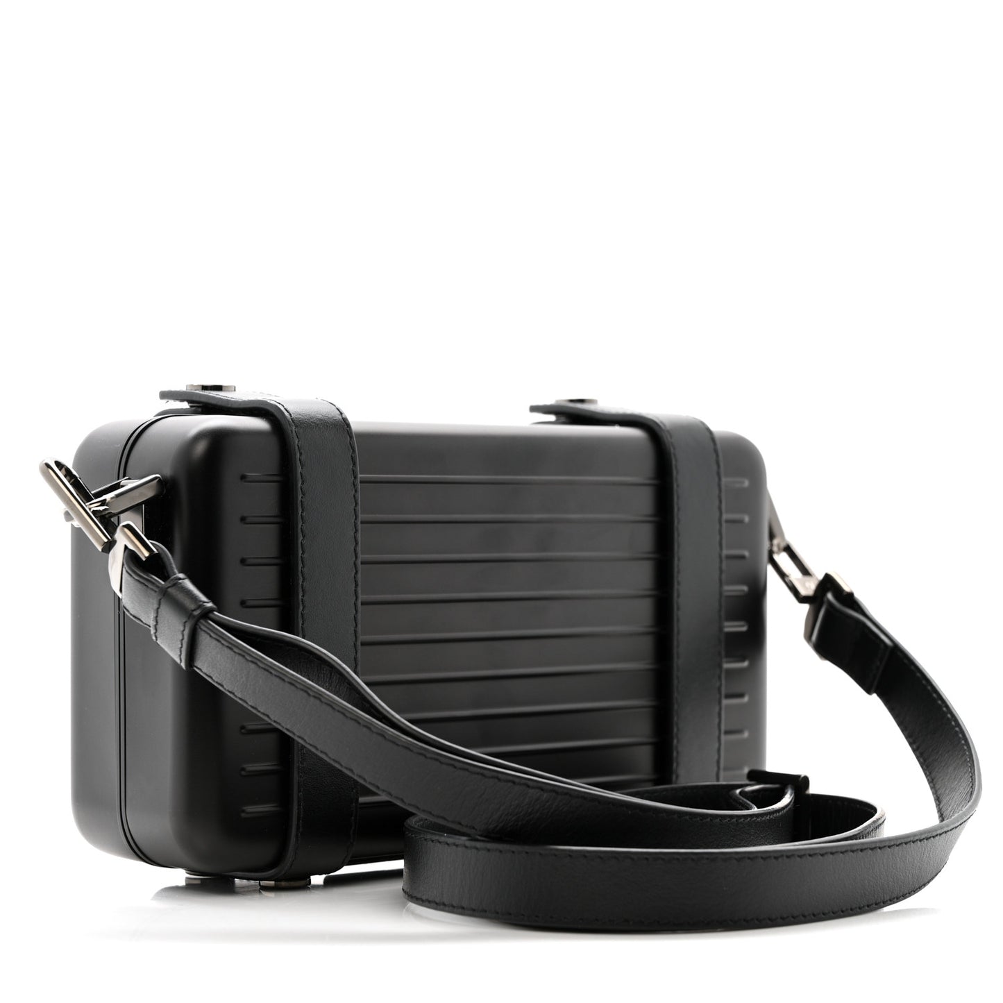 Matte Aluminum Personal Cross-Body Bag Black