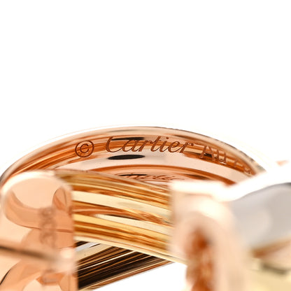 Cartier 18K Pink Yellow White Gold Small Trinity Earrings 4 of 7