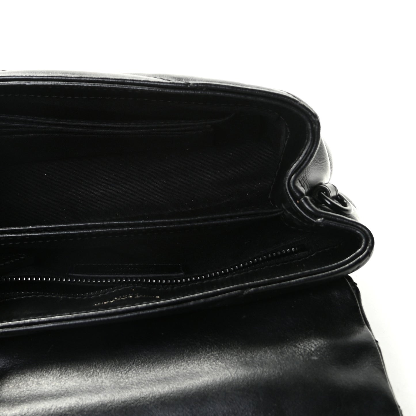 Calfskin Y Quilted Monogram Toy Loulou Crossbody Bag Black