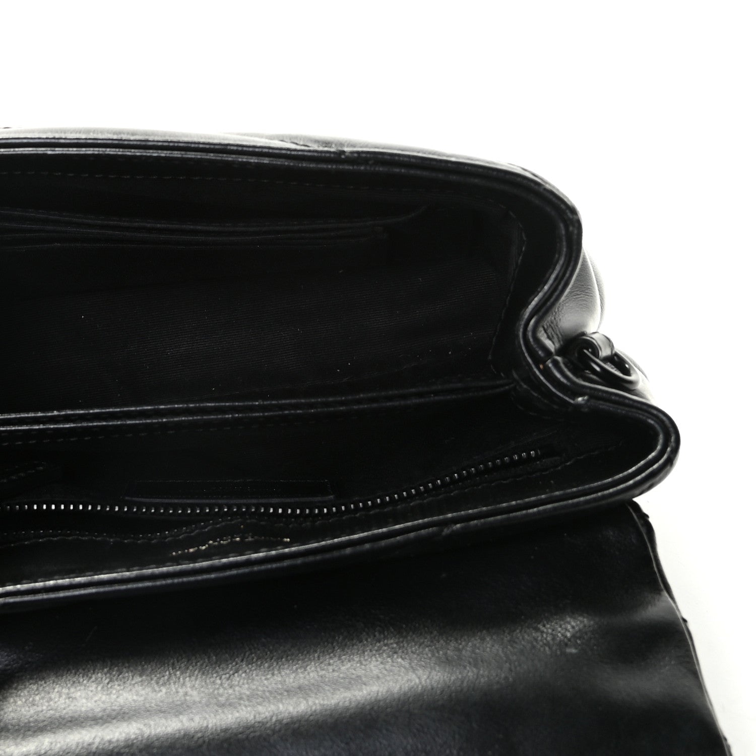 Saint Laurent Calfskin Y Quilted Monogram Toy Loulou Crossbody Bag Black 7 of 10
