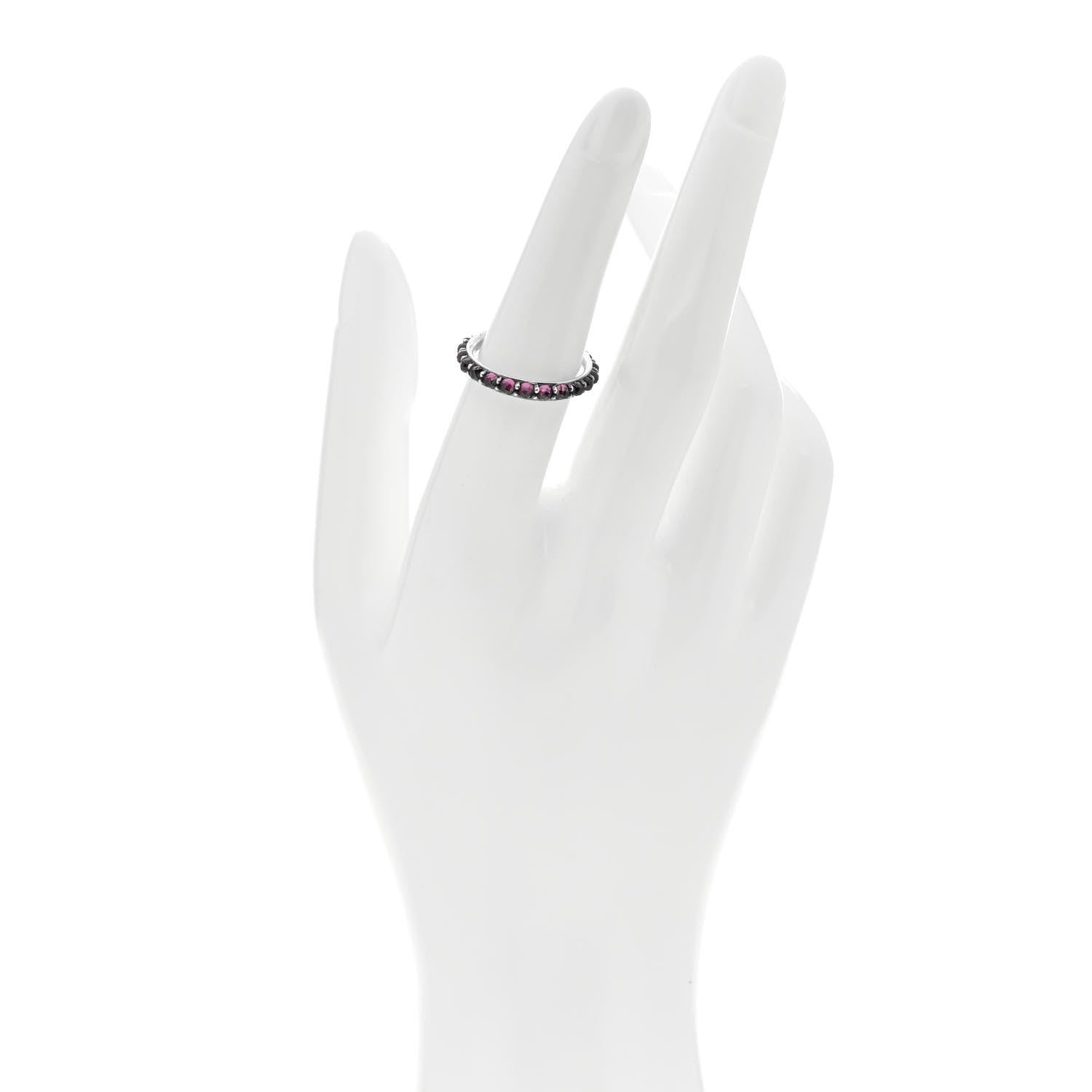 David Yurman Sterling Silver Rhodolite Garnet Cable Berries Ring 52 6 2 of 4