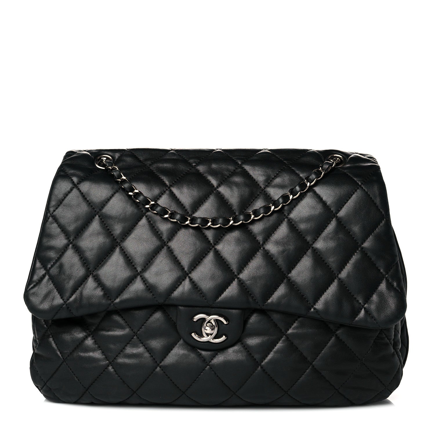 Chanel Lambskin Quilted Chanel 3 Maxi Flap Bag Black 1 of 14
