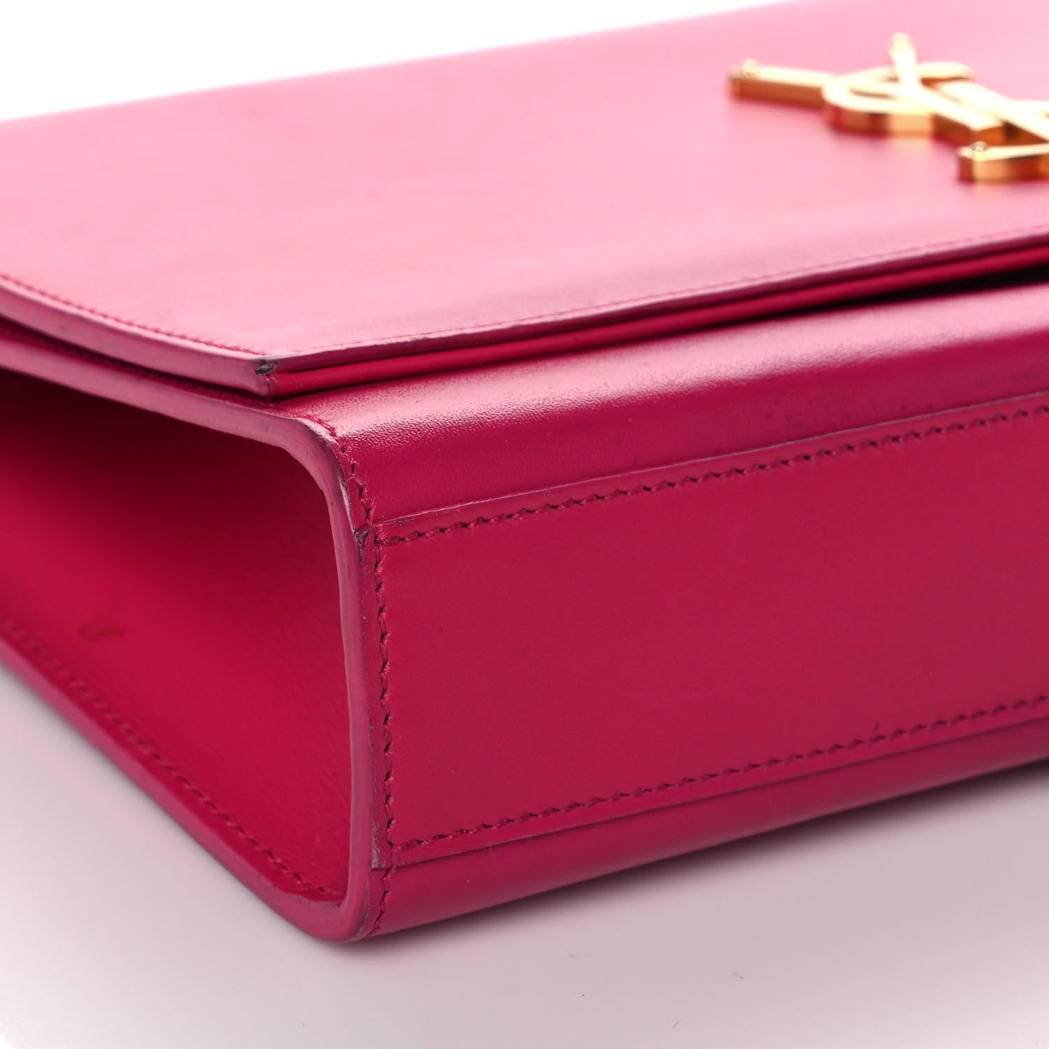 Saint Laurent Smooth Calfskin Medium Classic Monogram Kate Tassel Satchel Fuchsia 8 of 11