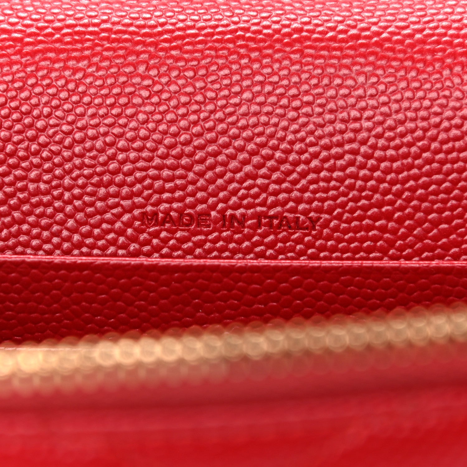 Saint Laurent Grain De Poudre Matelasse Chevron Monogram Envelope Chain Wallet New Red 7 of 16