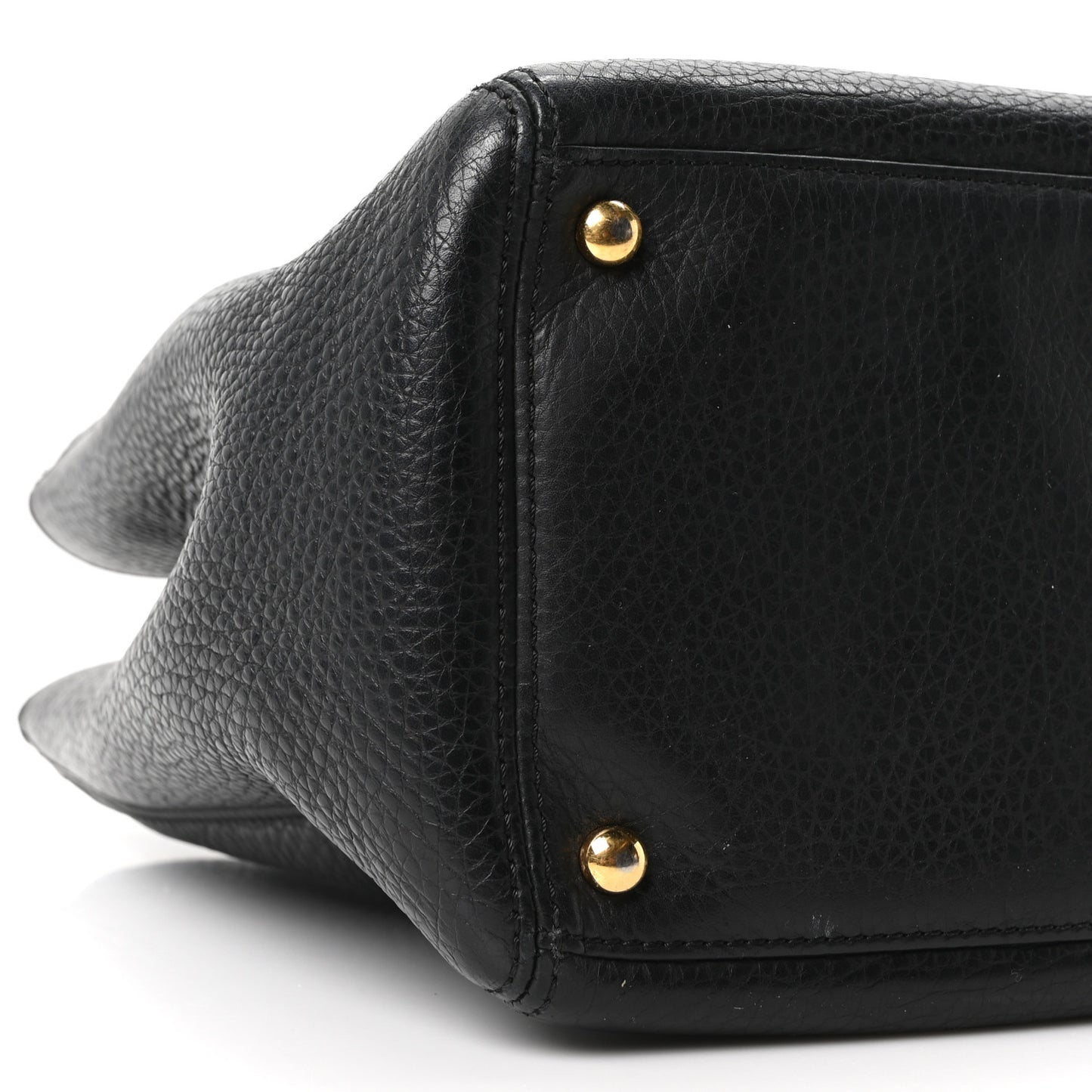 Calfskin Cerf Executive Shopper Tote Black
