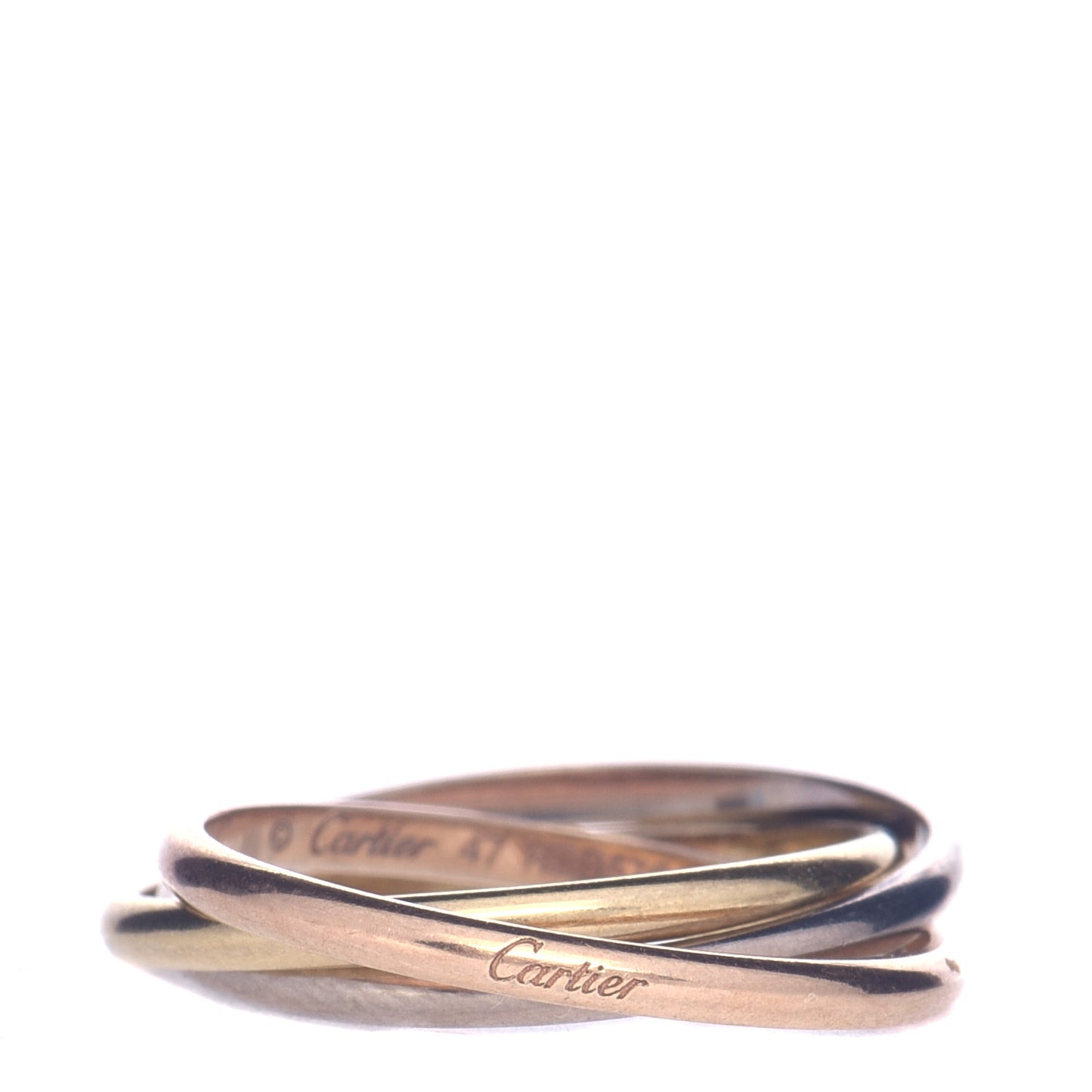 18K Pink Yellow White Gold Extra Small Les Must De Cartier Trinity Ring 47