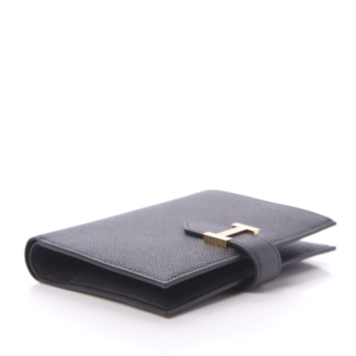 Hermes Epsom Bearn Compact Wallet Black 6 of 11