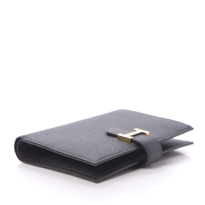 Hermes Epsom Bearn Compact Wallet Black 6 of 11