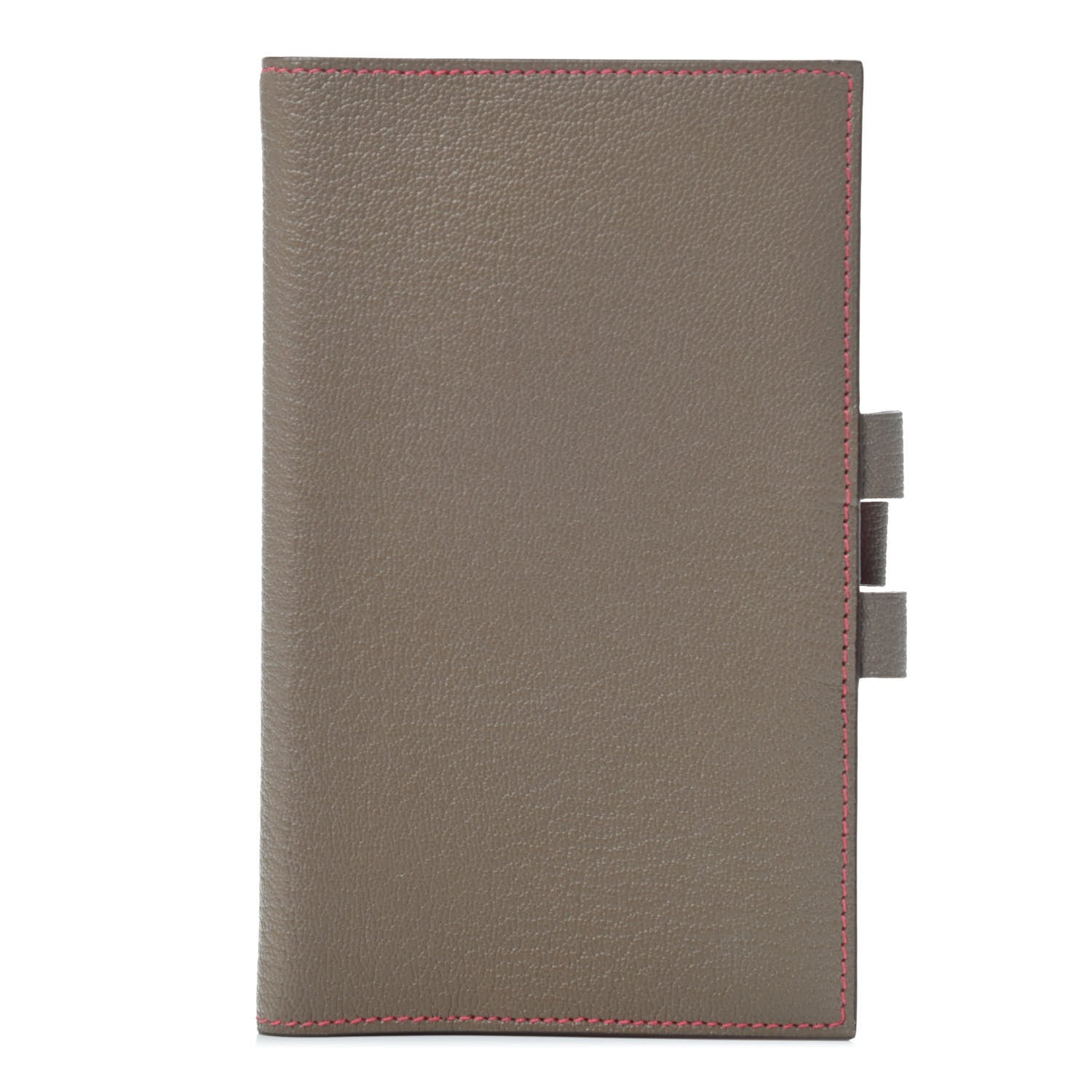 Hermes Chevre Mysore Vision II Agenda Cover Etoupe Fuchsia 1 of 5