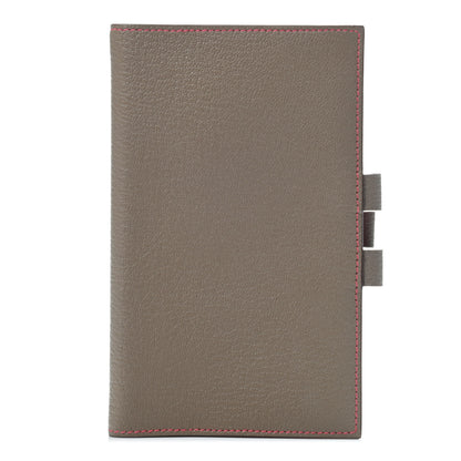 Hermes Chevre Mysore Vision II Agenda Cover Etoupe Fuchsia 1 of 5