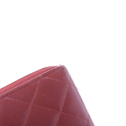 Chanel Glazed Calfskin Coco Boy Large Gusset Zip Around Wallet Red 13 of 13