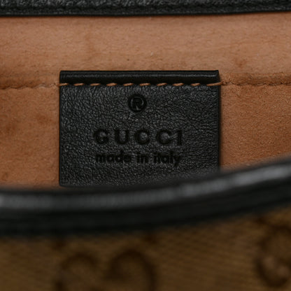 Gucci Monogram Matelasse Diagonal Mini GG Marmont Shoulder Bag Beige Black 6 of 13