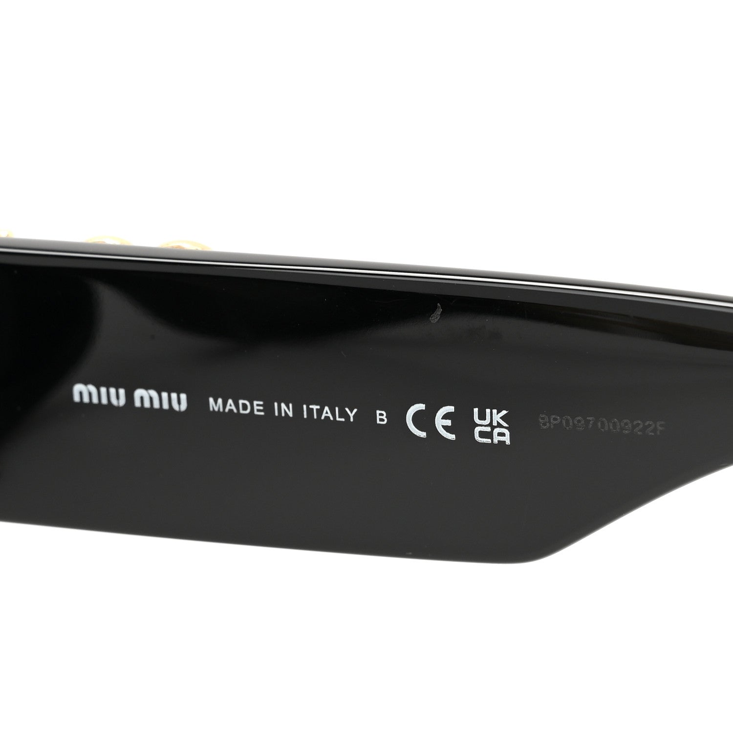 Miu Miu Acetate Oval Glimpse Sunglasses SMU11W Black 5 of 7