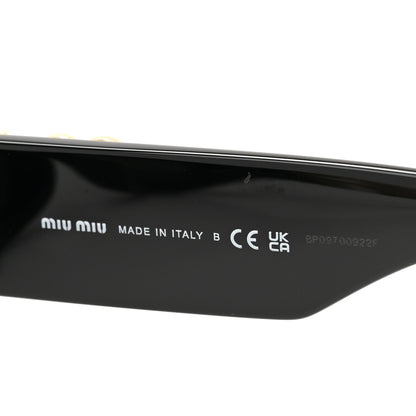 Miu Miu Acetate Oval Glimpse Sunglasses SMU11W Black 5 of 7