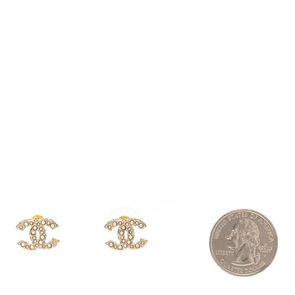 Chanel Pearl CC Earrings Light Gold 2 of 5