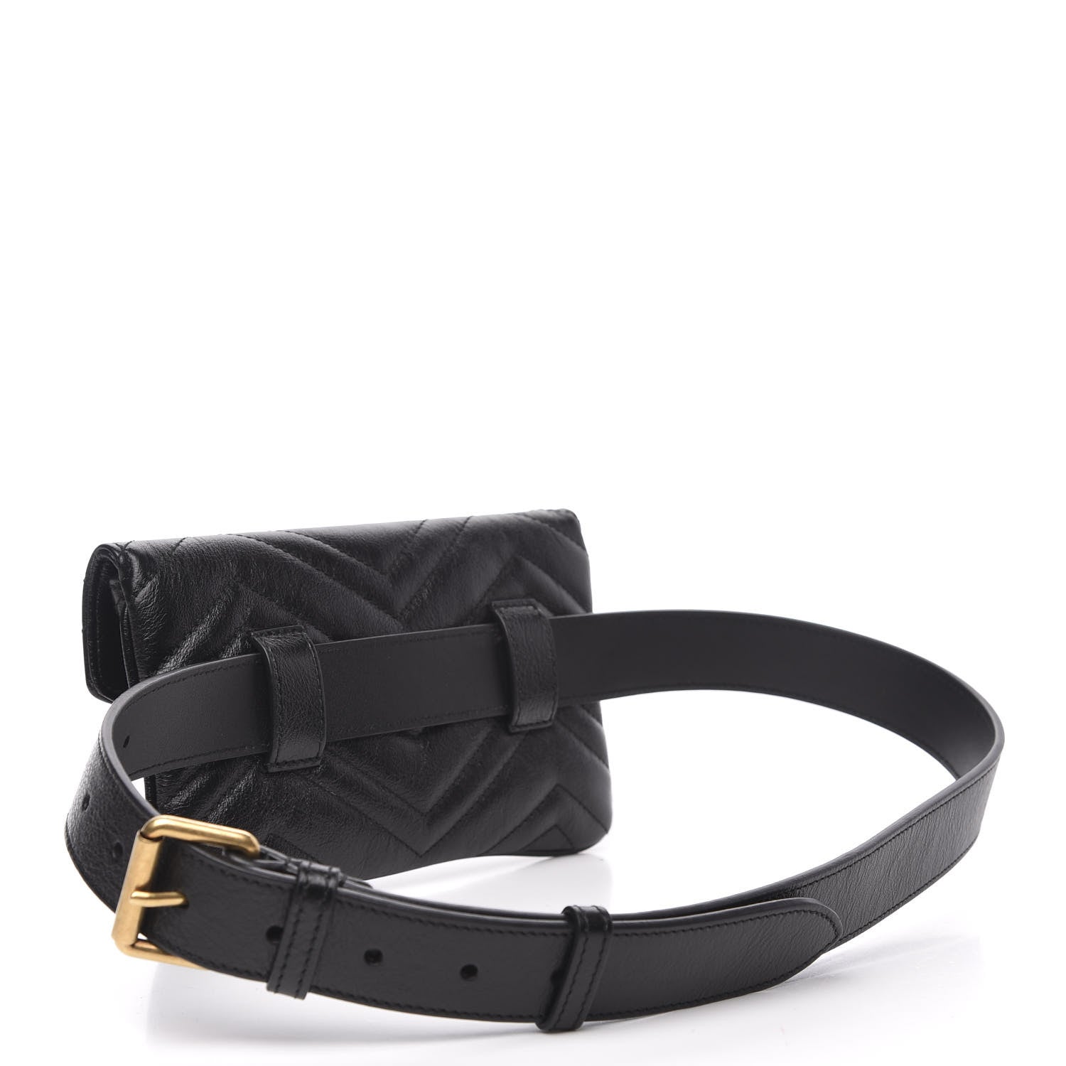 Gucci Calfskin Matelasse GG Marmont 2.0 Multi Belt Bag 85 34 Black 3 of 10