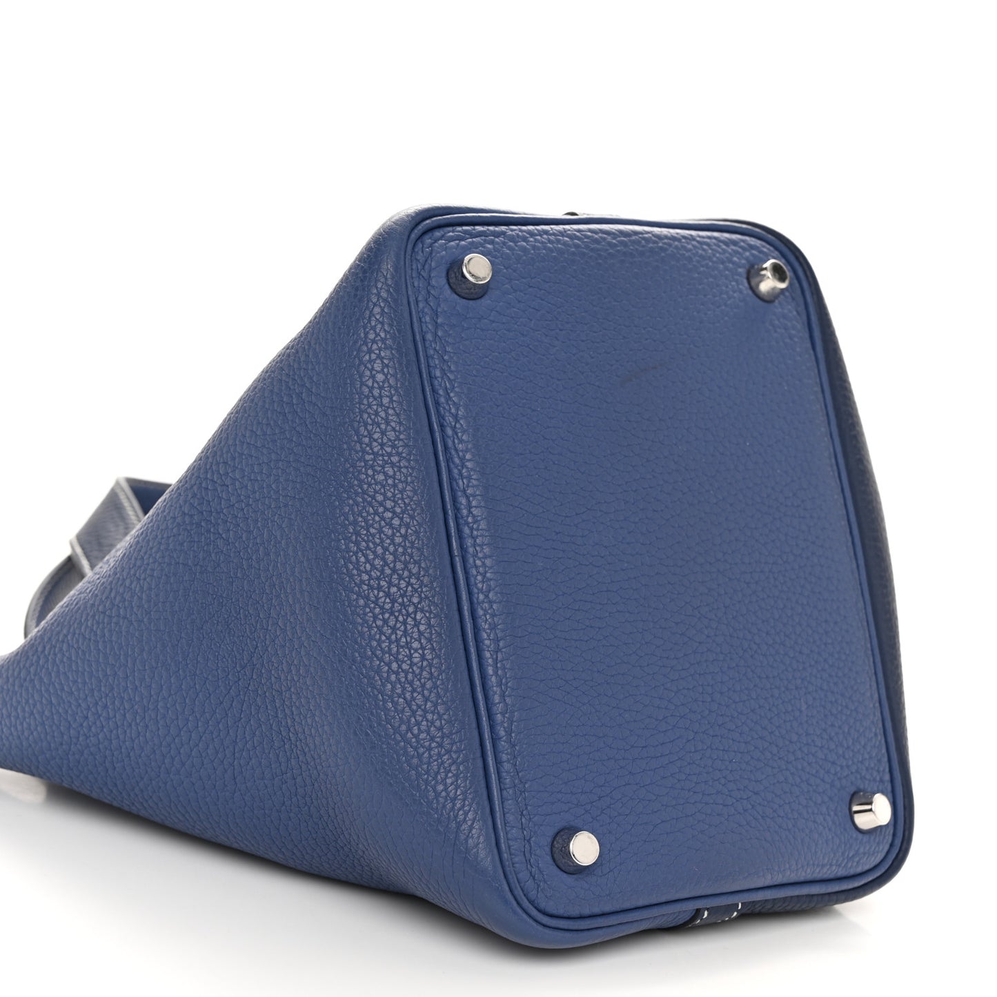 Taurillon Clemence Casaque Picotin Lock 18 PM Bleu Saphir Bleu Brighton