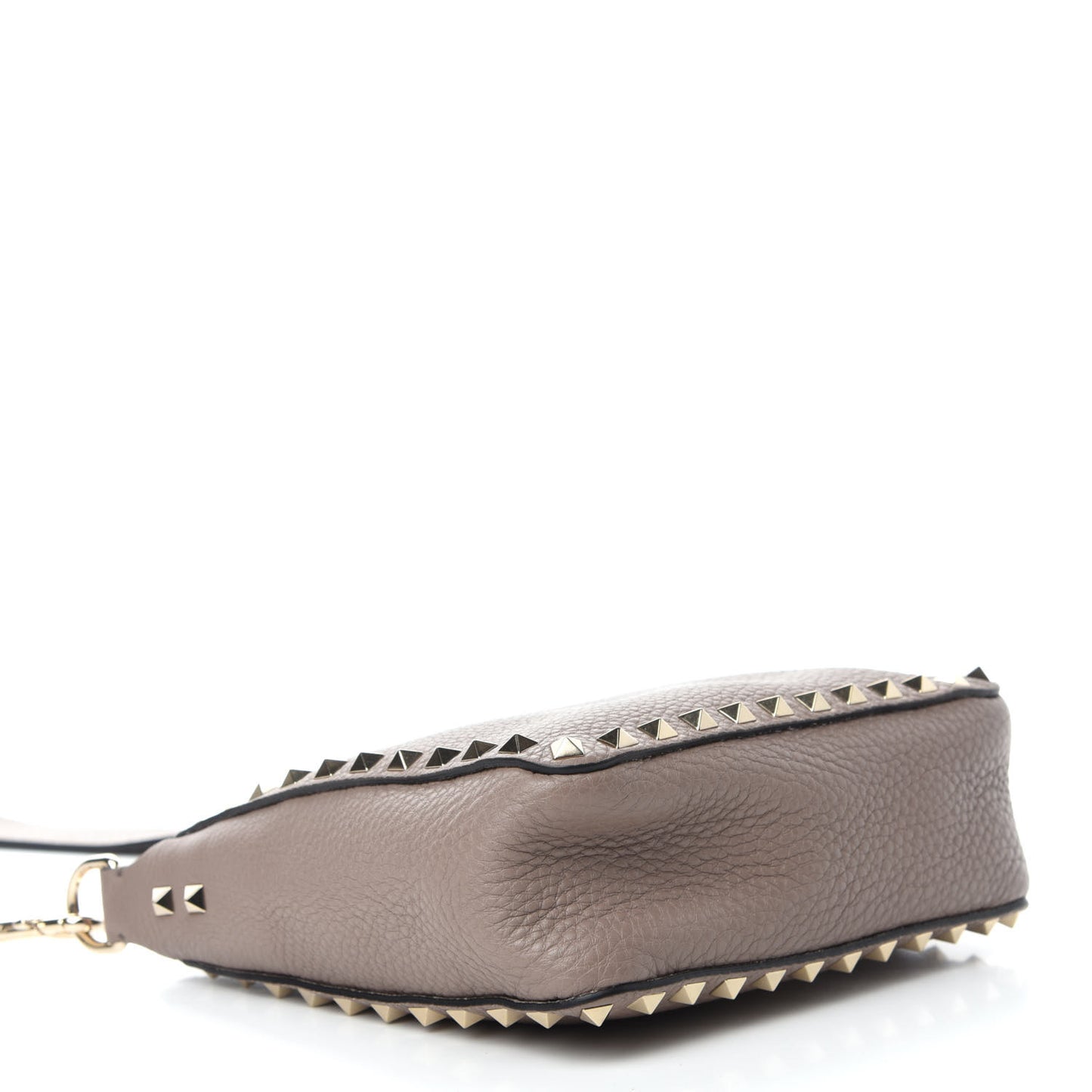 Pebbled Calfskin Mini Rockstud Flip-Lock Messenger Bag Poudre