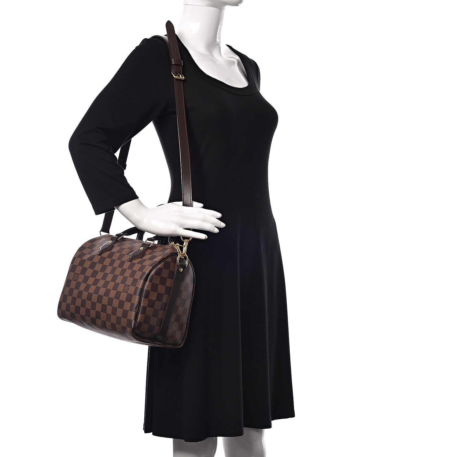 Louis Vuitton Damier Ebene Speedy Bandouliere 25 2 of 10