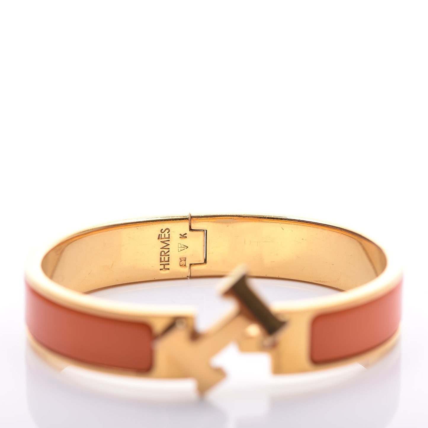 Enamel Narrow Clic Clac H Bracelet PM Orange