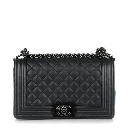 Chanel Caviar Quilted Medium Boy Flap So Black 1 of 8