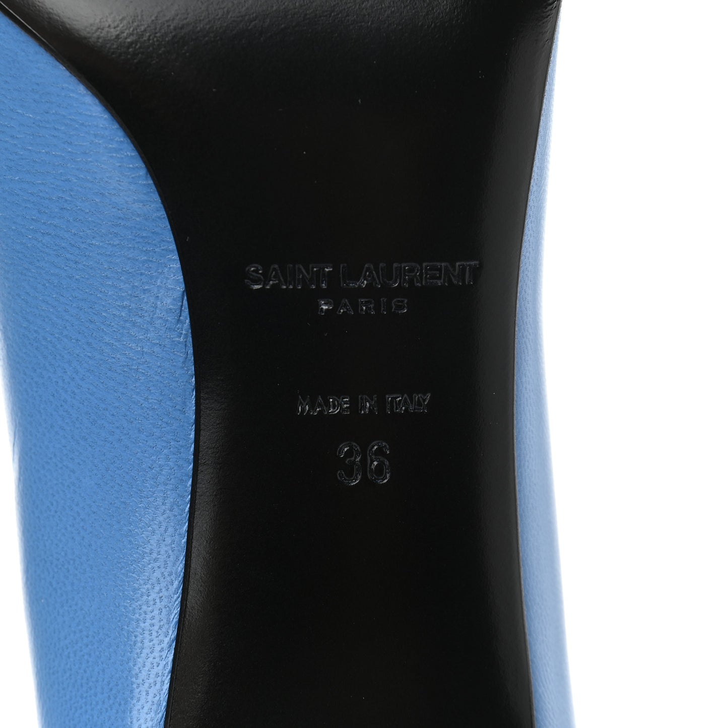 Calfskin Tripon Classic Paris 80 Skinny Pumps 36 Blue
