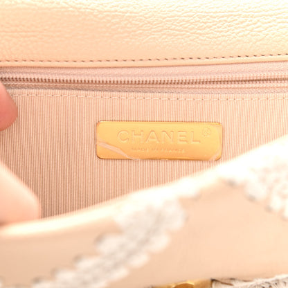 Chanel Calfskin Crochet Medium Chanel 19 Flap Beige 5 of 8