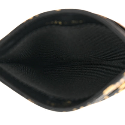 Chanel Calfskin Crocodile Embossed Graffiti 2.55 Cocodile Reissue Card Holder Black Gold 5 of 8