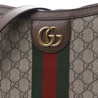 Gucci GG Supreme Monogram Web Small Ophidia Half Moon Hobo Brown 10 of 11