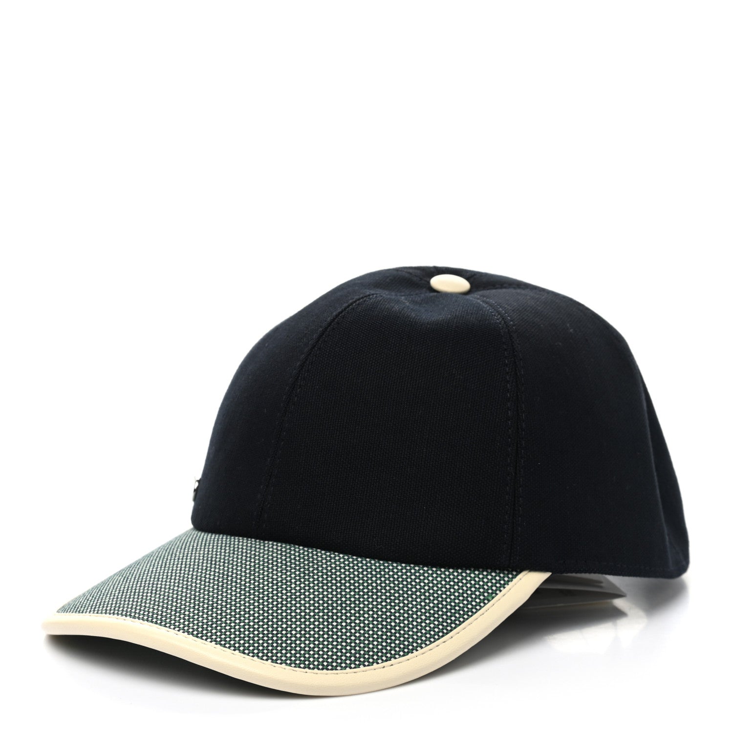 Hermes Cotton Tess Pop Cap 58 Bleu Minuit Marine 1 of 9