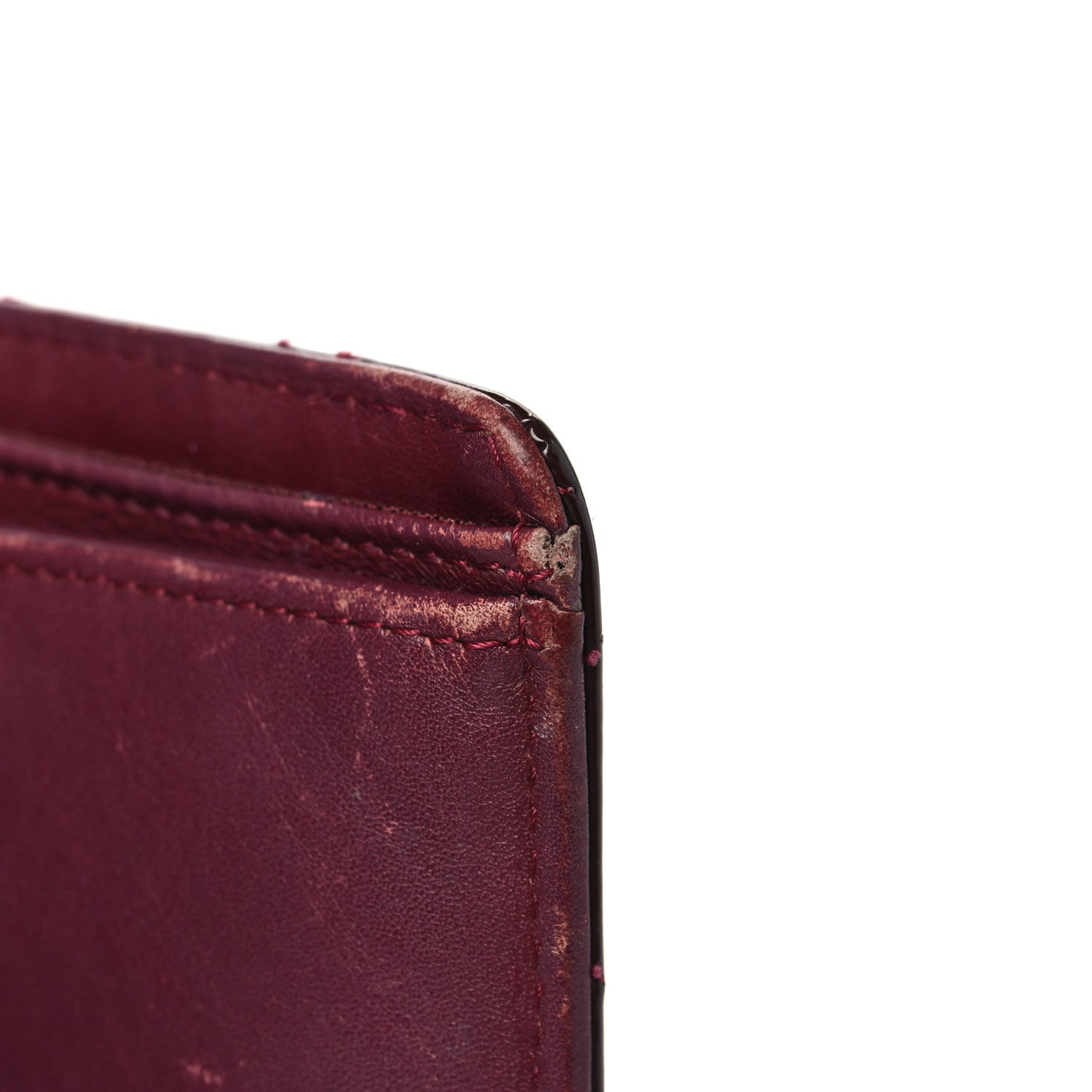Chanel Patent Calfskin Quilted Yen Wallet Red 11 of 13