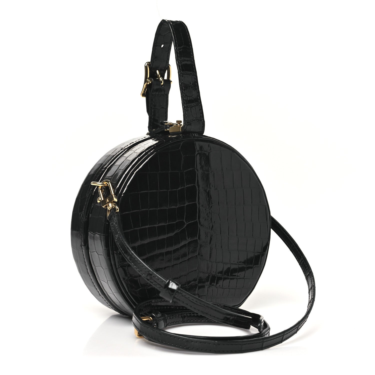 Louis Vuitton Crocodile Petite Boite Chapeau Black 3 of 9