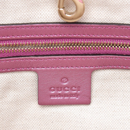 Gucci Metallic Soft Guccissima Large Heart Bit Charm Top Handle Tote Fresia Rose 8 of 19