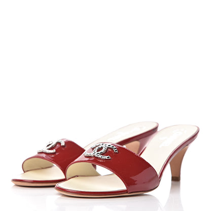 Chanel Patent CC Mules 41 Red 3 of 14