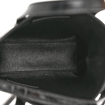 Saint Laurent Calfskin Crocodile Embossed Paris Mini Toy Shopper Tote Black 5 of 10