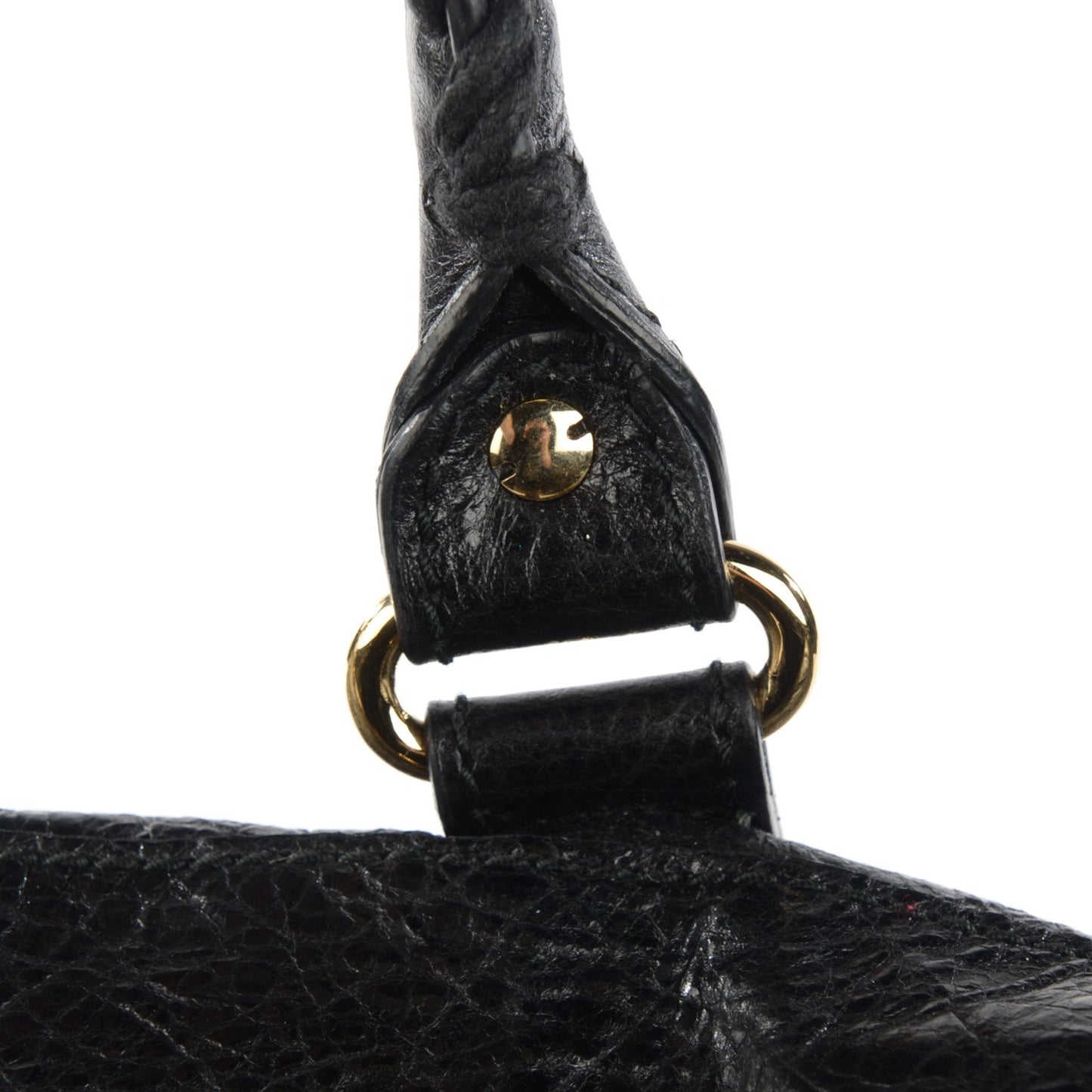 Agneau Giant 12 Gold Hardware Work Black